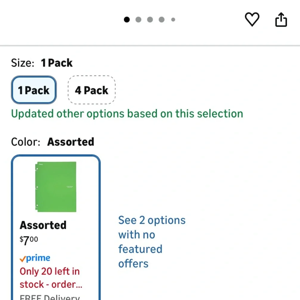 Five Star Aqua Folder with Pockets